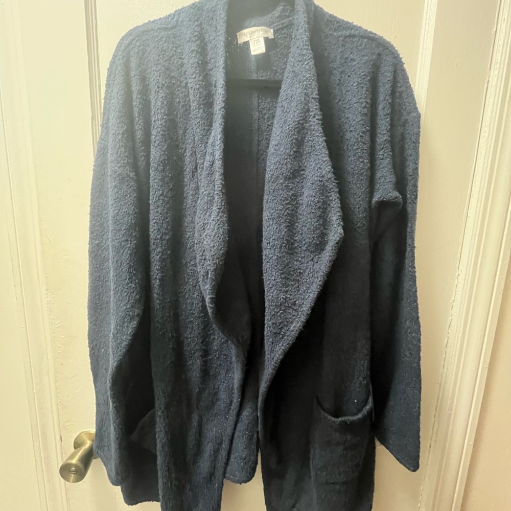 Motherhood Maternity Blue Teddy Jacket Cozy